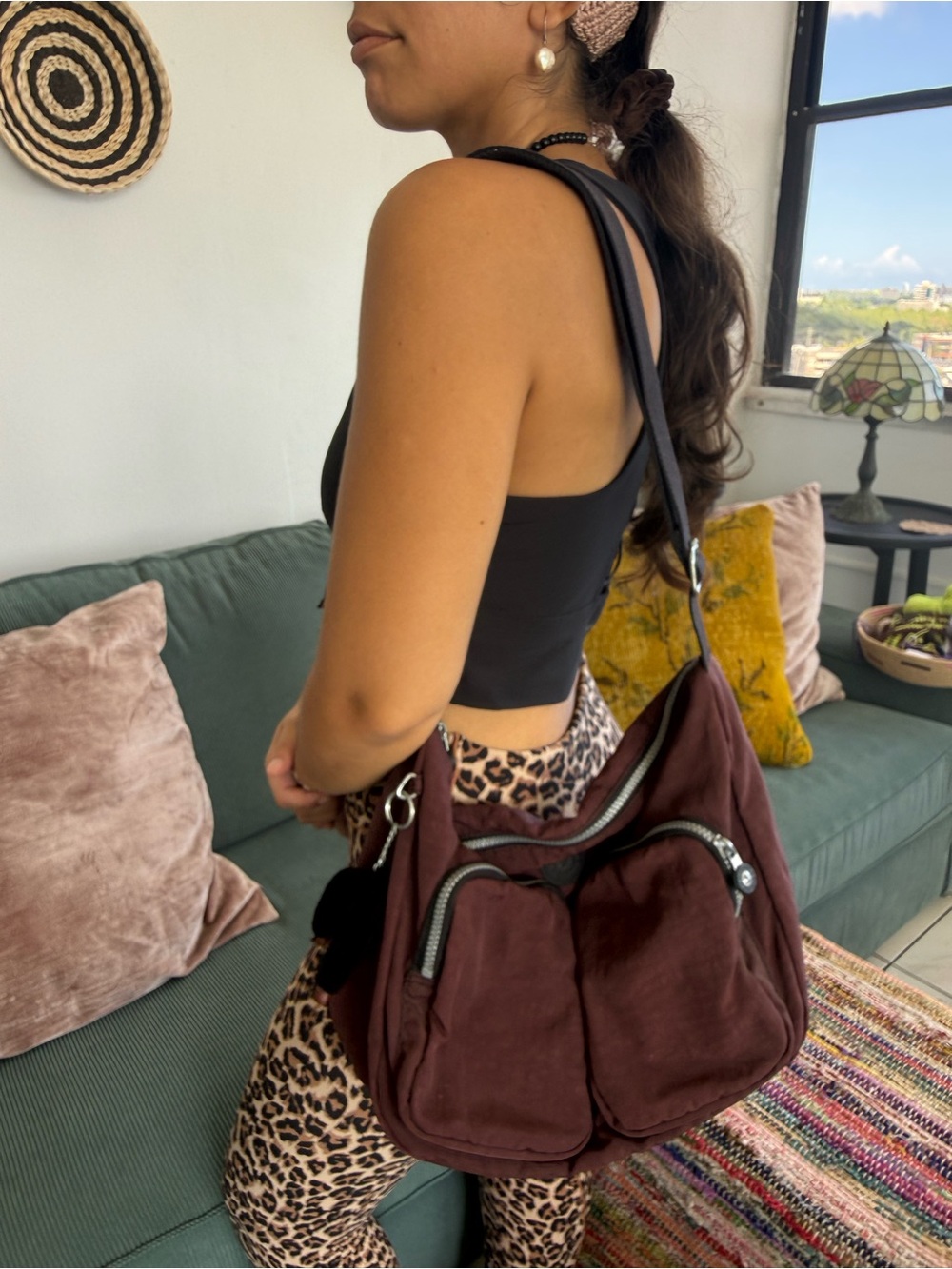 Kipling Classic Women's Shoulder Bag - Maroon